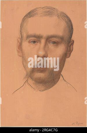 Head of a man (mögliches Porträt von Professor E.D. Adams) von Alphonse Legros Stockfoto