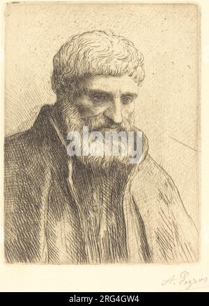 Untersuchung eines alten Mannes (Etude de vieillard) von Alphonse Legros Stockfoto