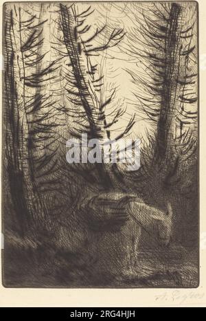 Bauer und sein Esel (Le fermier et son ane) von Alphonse Legros Stockfoto