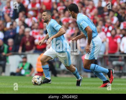 Mateo Kovacic von Manchester City während DES FA COMMUNITY SHIELD Match zwischen Manchester City und Arsenal im Wembley Stadium, London am 06. Augu Stockfoto