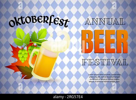 Bannerdesign des jährlichen Oktoberfestes Stock Vektor