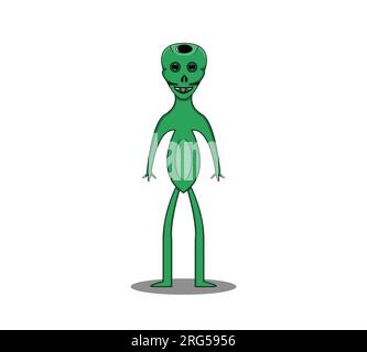 Aliens-Vektor. Alien-Illustration auf weißem Hintergrund. Andere Aliens als die anderen. Stock Vektor