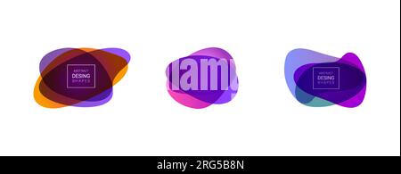 Abstraktes Formset. Violett, violett, gelb Stock Vektor