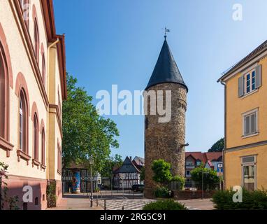 Bad Homburg vor der Höhe: Turm Rathausturm in Taunus, Hessen, Hessen, Deutschland Stockfoto