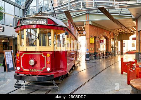 Christchurch. Neuseeland. Touristenbahn Stockfoto