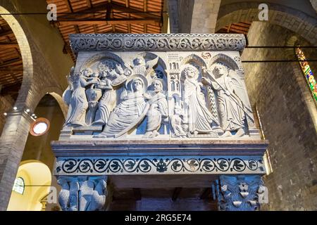 Italien, Toskana, Barga, Colleggiata di San Cristoforo, Kollegialkirche des Heiligen Christopher Stockfoto