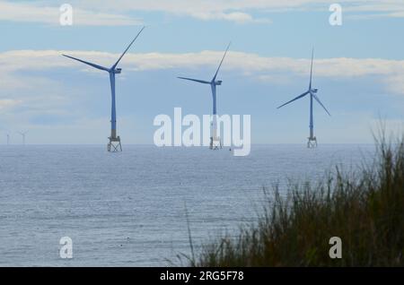 Aberdeen Offshore Wind Farm, eine der leistungsstärksten schwimmenden Windturbinen der Welt Stockfoto