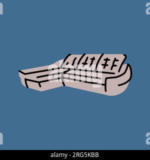 Schwarzes Liniensymbol für das umklappbare Ecksofa. Piktogramm für Webseite, mobile App, Werbeaktion. Stock Vektor