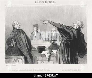UN Avocat qui est... - Verurteilung... Intime... 1845 von Honoré Daumier Stockfoto