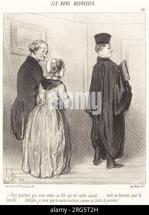 Furchtbar... Que nous avons un fils qui est... avocat... 1846 von Honoré Daumier Stockfoto