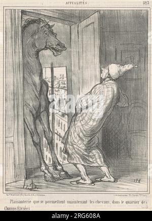 Plaisanterie que se permettent ... 19. Century von Honoré Daumier Stockfoto