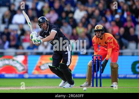 Manchester, Großbritannien. 07. Aug. 2023. Jos Buttler von Manchester Originals in Aktion während des Spiels Manchester Originals vs Birmingham Phoenix im Old Trafford, Manchester, Großbritannien, 7. August 2023 (Foto von Conor Molloy/News Images) in Manchester, Großbritannien, am 8./7. August 2023. (Foto: Conor Molloy/News Images/Sipa USA) Guthaben: SIPA USA/Alamy Live News Stockfoto