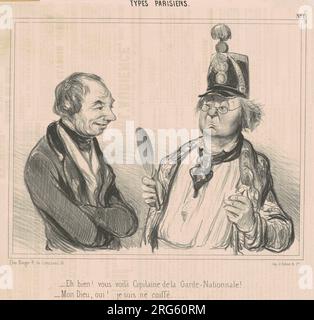 Eh bien! Vous voila capitaine de la garde nationale 19. century von Honoré Daumier Stockfoto