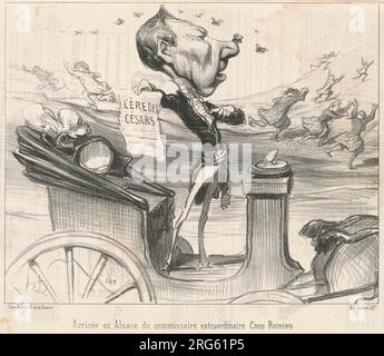 Arrivée en Alsace du commissaire ... 19. Century von Honoré Daumier Stockfoto