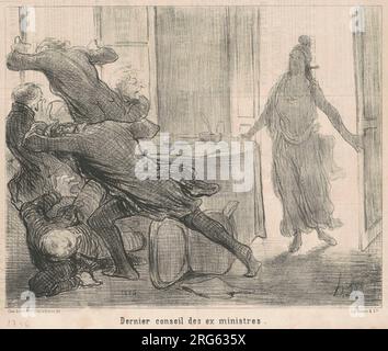 Dernier conseil des Ex-Ministres 19. Century von Honoré Daumier Stockfoto
