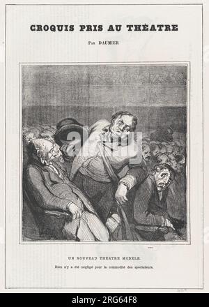 Ein neues Theatermodell aus "Theater Sketches", veröffentlicht in Le Petit Journal pour Rire, 30. Januar 1864 30 Januar 1864 von Honoré Daumier Stockfoto