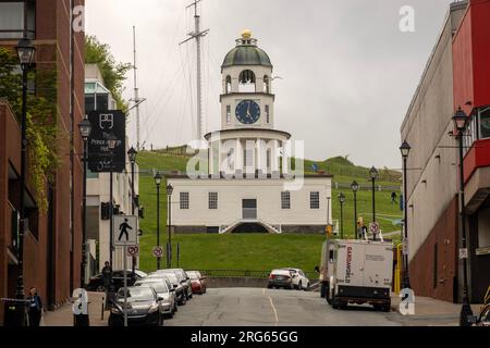 Das Uhrengebäude in Halifax Nova Scotia, Kanada, befindet sich an der Vorderseite Stockfoto