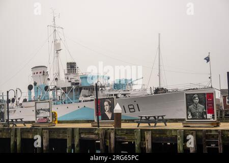 Die HMCS Sackville diente in der Royal Canadian Navy in Halifax Nova Scotia Kanada Stockfoto