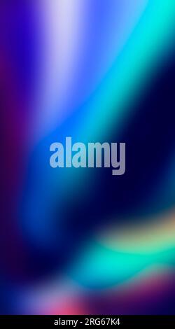 Schillernder Chromgradient. Trendige, farbenfrohe abstrakte Hintergrundtextur in Holografie. Stockfoto
