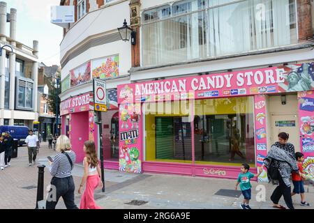 American Candy Store, Clarence Street, Kingston Upon Thames, Kingston, Surrey, KT1, England, Großbritannien Stockfoto