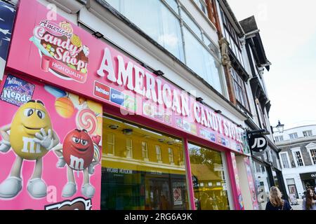 American Candy Store, Clarence Street, Kingston Upon Thames, Kingston, Surrey, KT1, England, Großbritannien Stockfoto