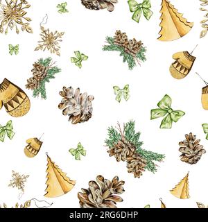 Sammlung von Aquarell-Postkarten mit Weihnachten und Winter. Poinsettia, Holly, Weihnachtsbaumspielzeug, Weihnachtssymbole. Geeignet für das Design von Pfosten Stockfoto