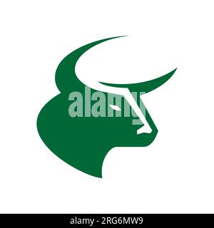 Bull-Symbol und Logo-Vorlage in abstrakter Polygonform für Handel, Unternehmen, Kryptowährung, Unternehmensberater, Lebensmittel, Bauernhof und Viehzuchtgeschäft Stock Vektor