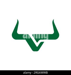 Bull-Symbol und Logo-Vorlage in abstrakter Polygonform für Handel, Unternehmen, Kryptowährung, Unternehmensberater, Lebensmittel, Bauernhof und Viehzuchtgeschäft Stock Vektor
