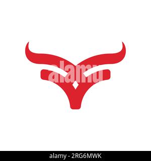 Bull-Symbol und Logo-Vorlage in abstrakter Polygonform für Handel, Unternehmen, Kryptowährung, Unternehmensberater, Lebensmittel, Bauernhof und Viehzuchtgeschäft Stock Vektor