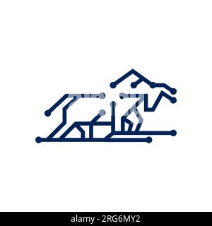 Bull-Symbol und Logo-Vorlage in abstrakter Polygonform für Handel, Unternehmen, Kryptowährung, Unternehmensberater, Lebensmittel, Bauernhof und Viehzuchtgeschäft Stock Vektor