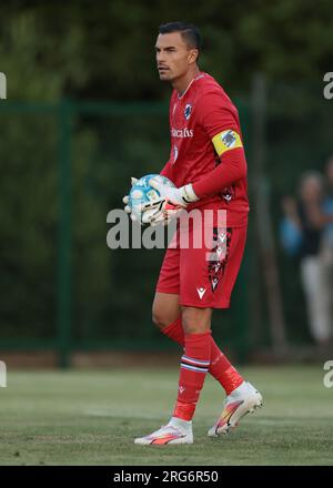 Gozzano, Italien. 6. Aug. 2023. Emil Audero von der UC Sampdoria während des Vorsaison-Freundschaftsspiels im Stadio Alfredo D'Albertas, Gozzano. Der Bildausdruck sollte lauten: Jonathan Moscrop/Sportimage Credit: Sportimage Ltd/Alamy Live News Stockfoto