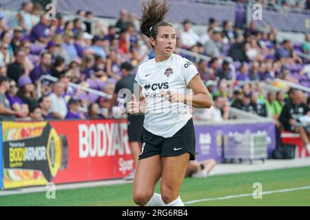 Orlando, Florida, USA, 4. August 2023, Washington Spirit Verteidiger Sam Staab #3 im Exploria Stadium. (Foto: Marty Jean-Louis) Stockfoto