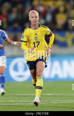 Wellington, Neuseeland. 29. Juli 2023. Caroline SEGER (SWE), 29. Juli 2023 - Fußball/Fußball : #17 Caroline SEGER von Schweden läuft während der FIFA Womens World Cup Australien & Neuseeland 2023 Group G Match zwischen Schweden und Italien im Wellington Regional Stadium in Wellington, Neuseeland. Kredit: AFLO/Alamy Live News Stockfoto