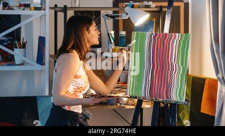 NFT-Kunstmalerei stört Digitalkunst Stockfoto