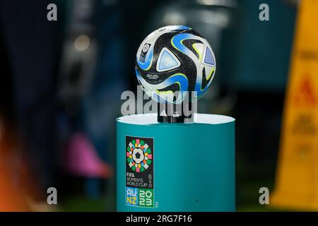 Sydney, Australien. 07. Aug. 2023. Sydney, Australien, August 7. 2023: Offizieller Streichball während des FIFA Womens World Cup 2023 Runde 16 Fußballspiels zwischen Australien und Dänemark im Stadium Australia in Sydney, Australien. (Daniela Porcelli/SPP) Kredit: SPP Sport Press Photo. Alamy Live News Stockfoto