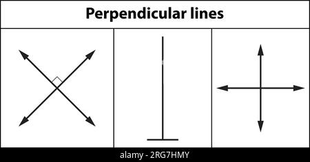 Grundlinien für 2D-Formen. Senkrechte Linien. vektordarstellung. Auf weißem Hintergrund Stock Vektor