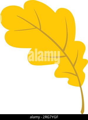Cartoon Orange Eichenblatt-Vektordarstellung isoliert Stock Vektor