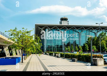 Hauptgebäude des EuroAirport Basel Mulhouse Freiburg Stockfoto