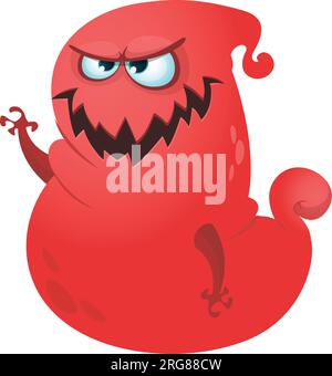 Komisches Cartoon-Design für fliegende Monster. Monster-Figur-Illustration Stock Vektor