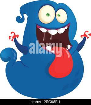Komisches Cartoon-Design für fliegende Monster. Monster-Figur-Illustration Stock Vektor