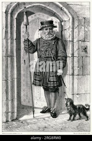 Ein Yeoman der Wache im Tower of London Stockfoto