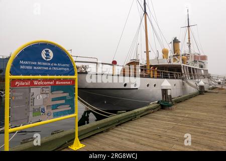 CSS Acadia Museumsschiff des Maritime Museum of the Atlantic in Halifax Nova Scotia Kanada Stockfoto