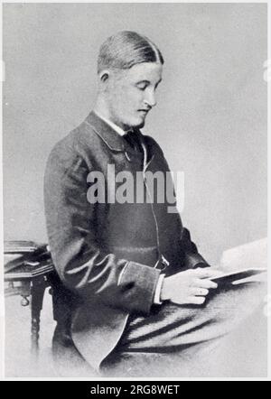 George Bernard Shaw (1856 - 1950), irischer Dramatiker und Kritiker, 23 Jahre alt. Stockfoto