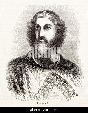 Edward I (1239 - 1307), auch als Edward Longshanks und der Hammer der Schotten bekannt. Stockfoto