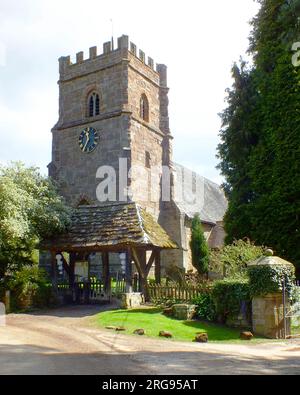 St. John the Baptist Church, ein denkmalgeschütztes Gebäude im Dorf Whitbourne, nahe Bromyard, Herefordshire. Stockfoto