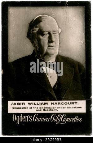 Sir William Harcourt (1827-1904), britischer Anwalt, Journalist und liberaler Politiker, Schatzkanzler unter Gladstone und Rosebery. Stockfoto