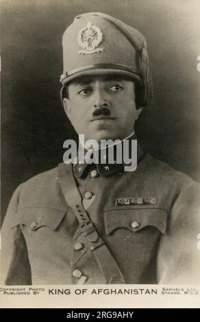 Amanullah Khan - König von Afghanistan (1892-1960). Der König und Königin Souriya besuchten London im März 1928. Stockfoto