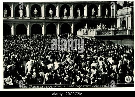 Stummfilm, Messalina oder der Fall einer Kaiserin 1923, Römer erheben sich gegen Messalina Stockfoto