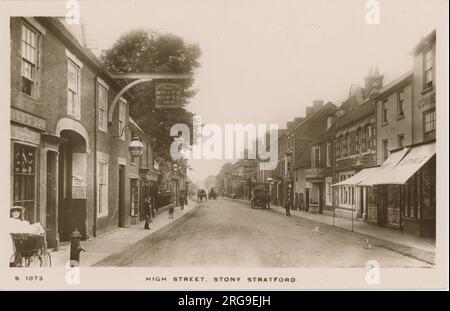 High Street, Stony Stratford, Milton Keynes, Buckinghamshire, England. Stockfoto