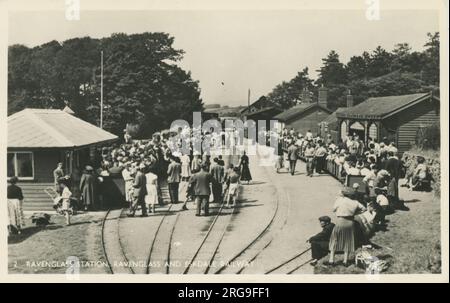 Ravenglass Station, Ravenglass & Eskdale Narrow Gauge Railway, Barrow in Furness, Cumbria, Großbritannien. Stockfoto